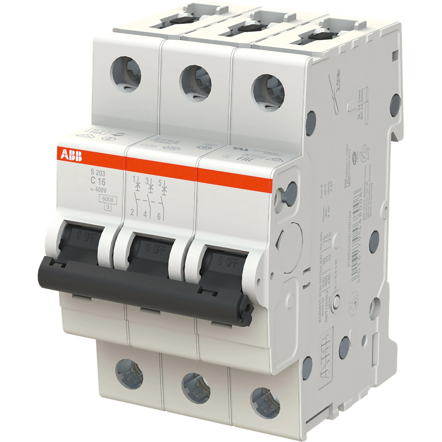 Image of ABB Leitungsschutzschalter S203-C16 3-polig