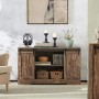 SoBuy Sideboard FSB60-N im Landhausstil mit Schiebetüren, brauner Wohnzimmerschrank.