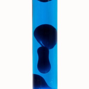 EASYLIGHT Lavalampe in Dunkelblau/Hellblau, 37,5 cm hoch, Design-Tischlampe.