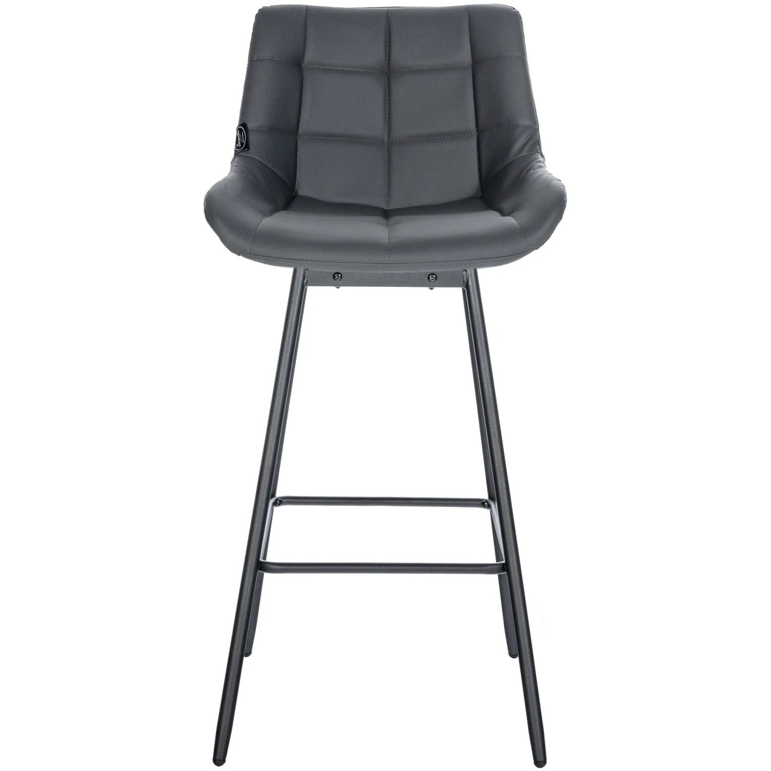 DELUKE 4er Set Barhocker VISEN Kunstleder Grau 49x56x105cm Barstuhl Mit Lehne Drehbar Tresenhocker Tresenstuhl