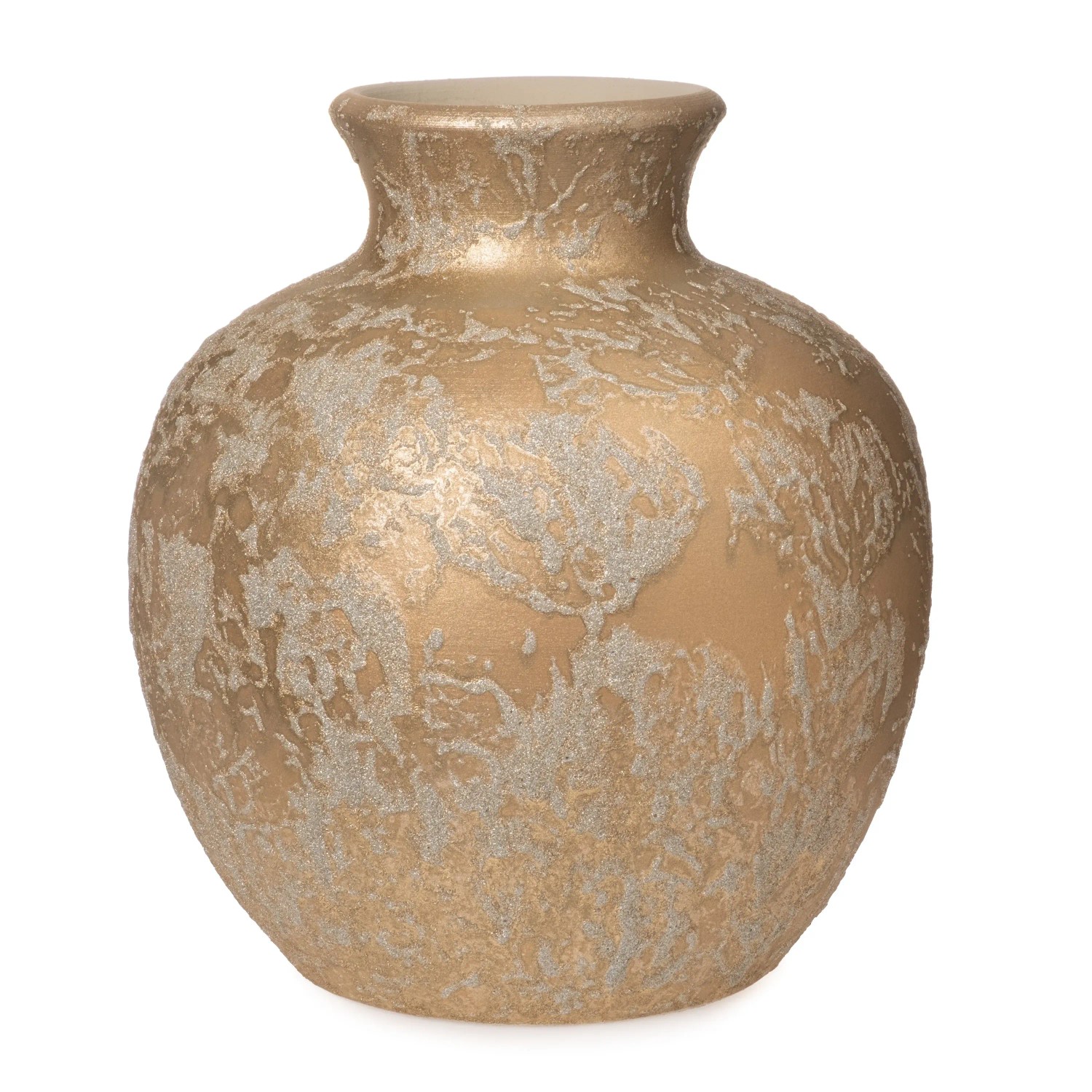 Weihnachts Blumenvase Keramik Gold Bauchig 26 cm kaufen bei OBI