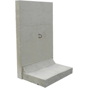 Grauer EHL Stützwinkel L-Stein, 50x180 cm, zur Abstützung von Hängen und für den Gartenbau.