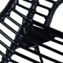 Detailaufnahme: Schwarzer Furnicato Esszimmerstuhl aus Rattan, Teil eines 2er Sets.