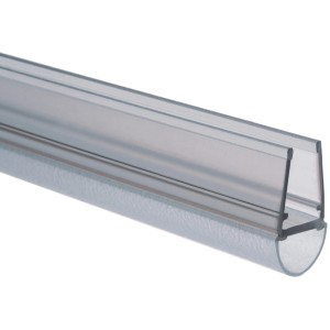 Schulte Duschdichtung 100cm für 4-5mm Glas, transparentes Wasserabweisprofil für Duschabtrennung/Badewannenaufsatz.