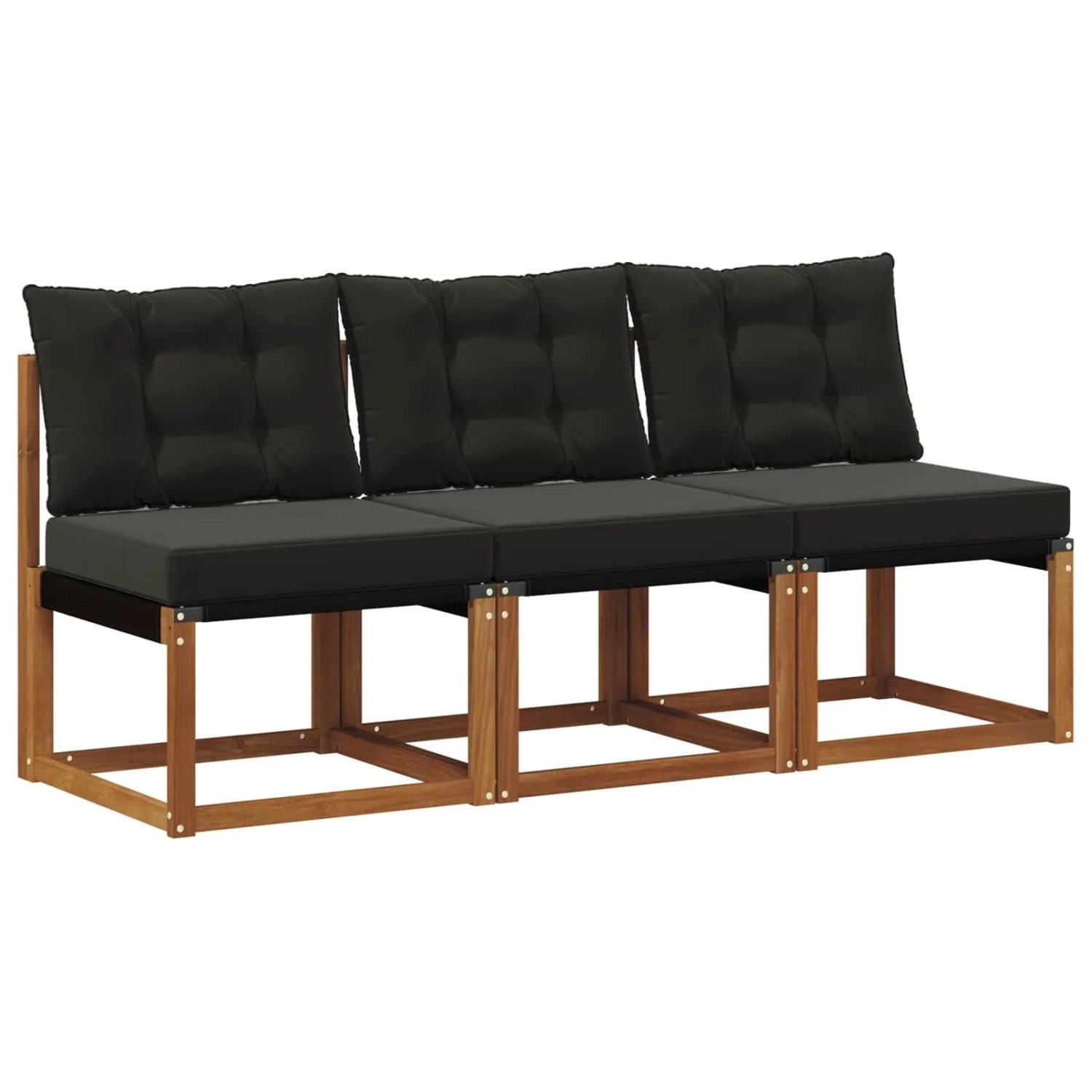 vidaXL 3 Stück Outdoor Mittelsofa 900611