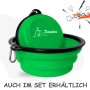 Grüner, faltbarer Petsation Reisenapf (350+1000ml) für Hunde, ideal für unterwegs.
