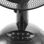 Detailaufnahme: Schwarzer Emerio Tischventilator (23 cm) mit Geschwindigkeitsregler.