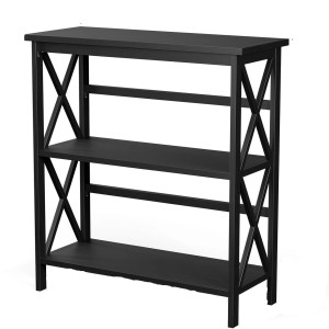 Costway Konsolentisch Holz 79 x 32 x 86 cm Schwarz