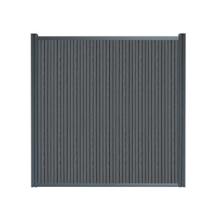 Home Deluxe WPC Sichtschutzzaun Callado Premium, 185x180 cm, anthrazit, mit vertikalen Rillen.