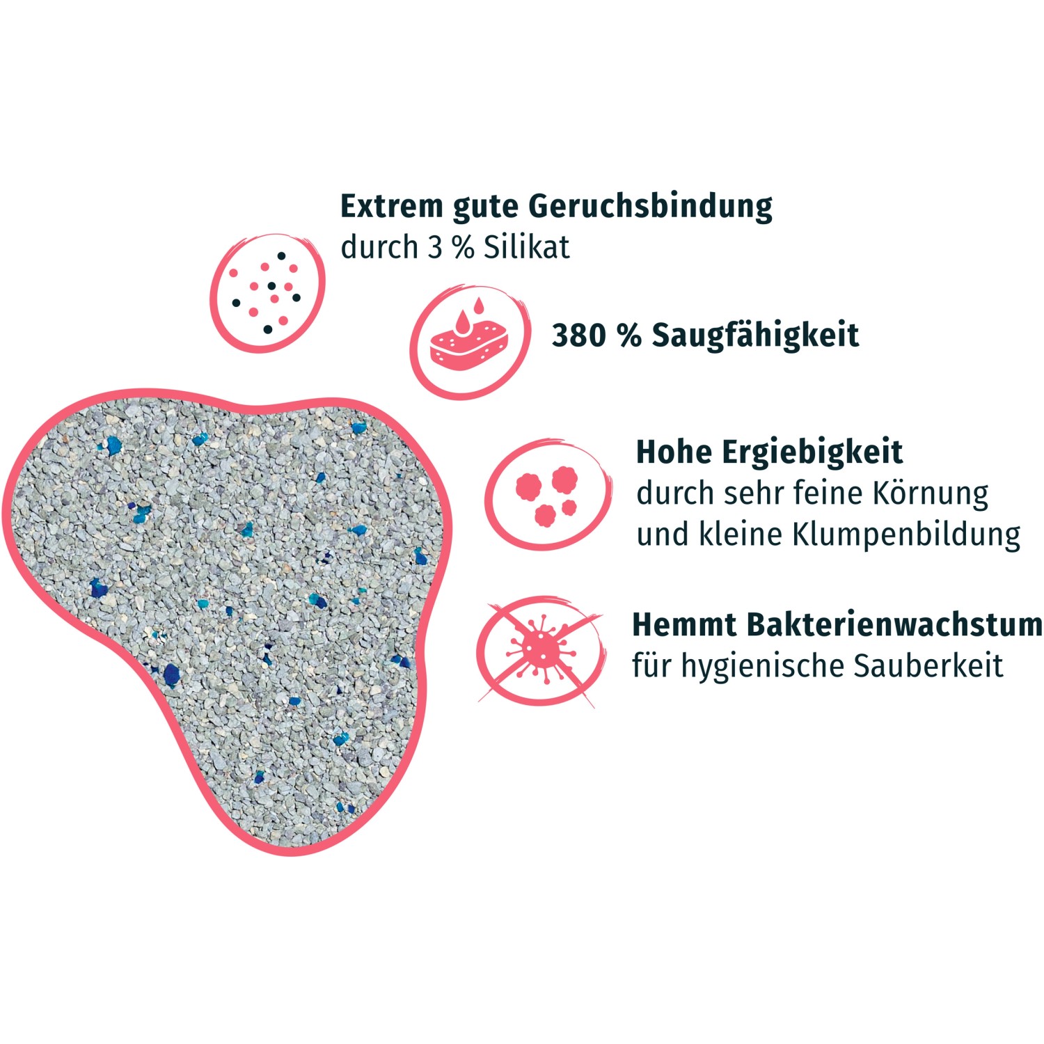 Primox Klumpstreu Babypuderduft, Katzenstreu mit Silikat, 12kg Sack. Feine Körnung, hohe Saugfähigkeit.