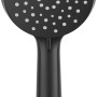 baliv Handbrause HBR-120.160, schwarz matt, mit 3 Strahlarten und Antikalk-Noppen.