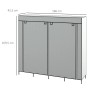 HOMCOM Stoffschrank, dunkelgrau, mit Kleiderstange, Schubladen, 166x42,5x169,5 cm. Ideal zur Aufbewahrung von Kleidung.