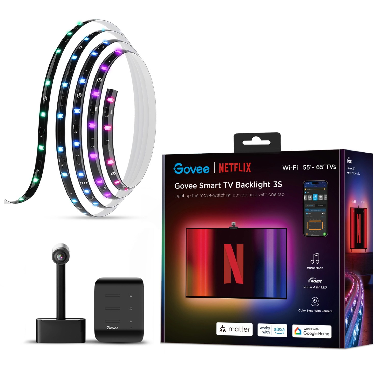 Govee X Netflix TV-Hintergrundbeleuchtung 3S (55~65 Zoll) H6098 günstig online kaufen