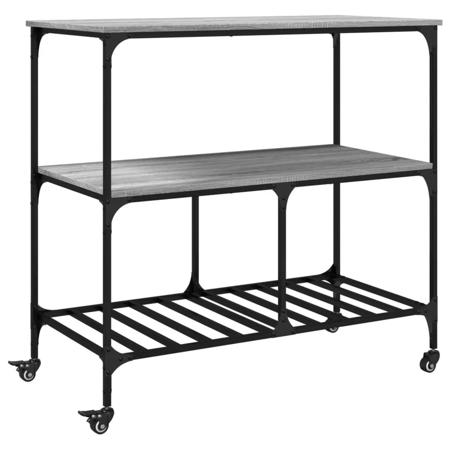 vidaXL Küchenwagen Grau Sonoma 100x50x95 cm Holzwerkstoff 842309