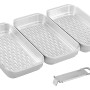 Enders Edelstahl-Set für Urban II/Explorer II: Grillpfanne und 3 Schalen aus Edelstahl.