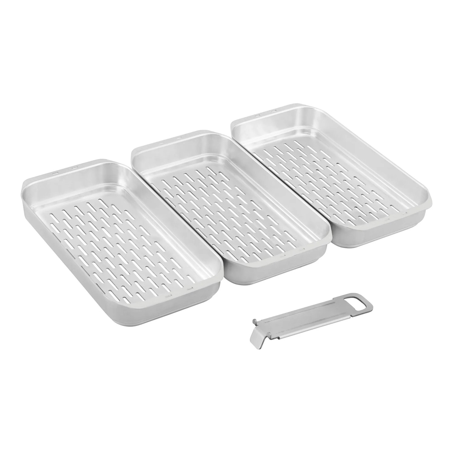 Enders Edelstahl-Set für Urban II/Explorer II: Grillpfanne und 3 Schalen aus Edelstahl.