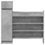 vidaXL Schuhschrank Betongrau 100,5x28x100 cm Holzwerkstoff 840425_6