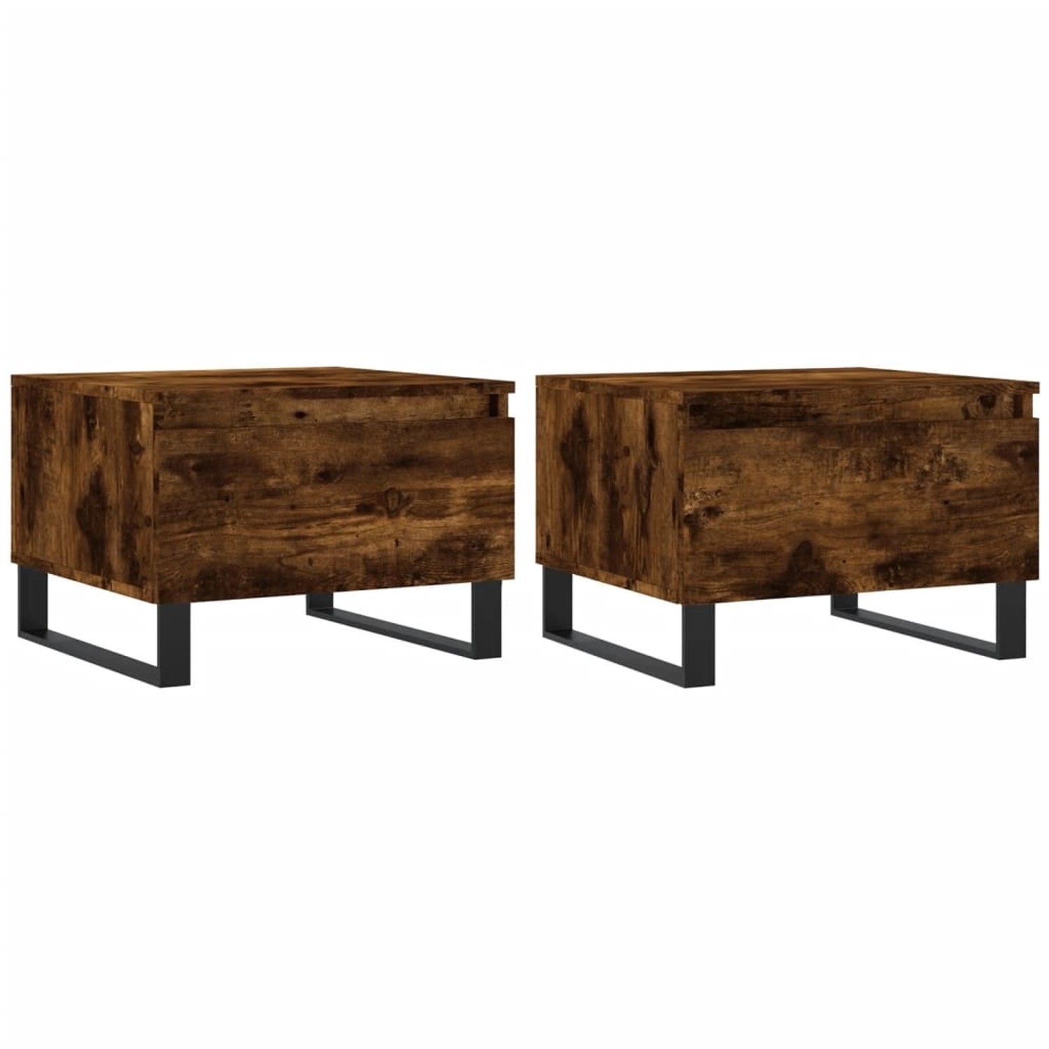 vidaXL Couchtische 2 Stk Räuchereiche 50x46x35 cm Holzwerkstoff 830887 günstig online kaufen