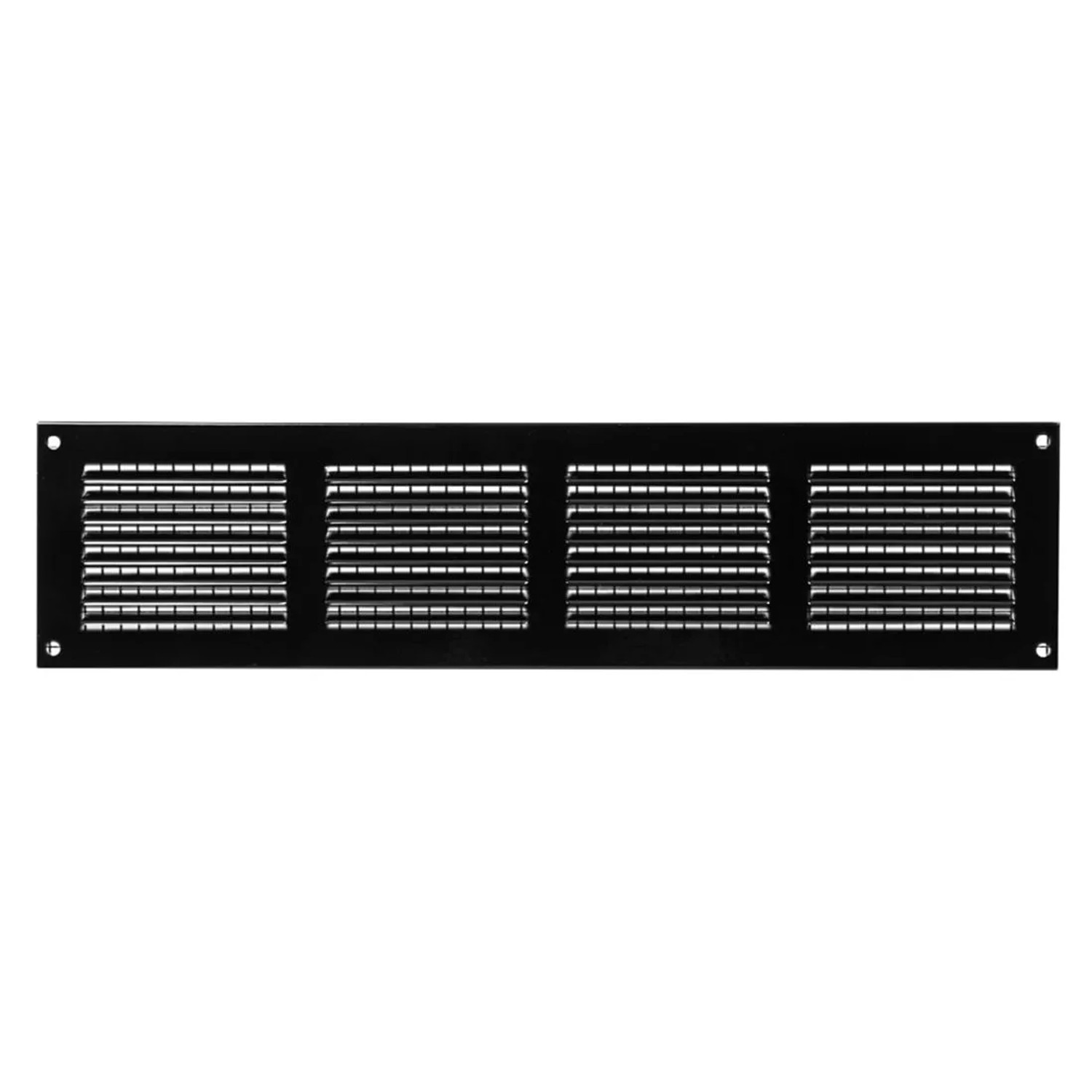 Häusler Lüftungsgitter LG-4010 BL Schwarz 400x100 mit Fliegengitter Abluftgitter