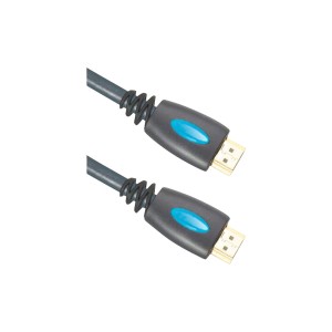 Schwarzes 3 m HDMI-Kabel für Full HD und 3D TV mit vergoldeten Kontakten.