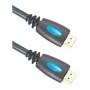 Schwarzes 3 m HDMI-Kabel für Full HD und 3D TV mit vergoldeten Kontakten.