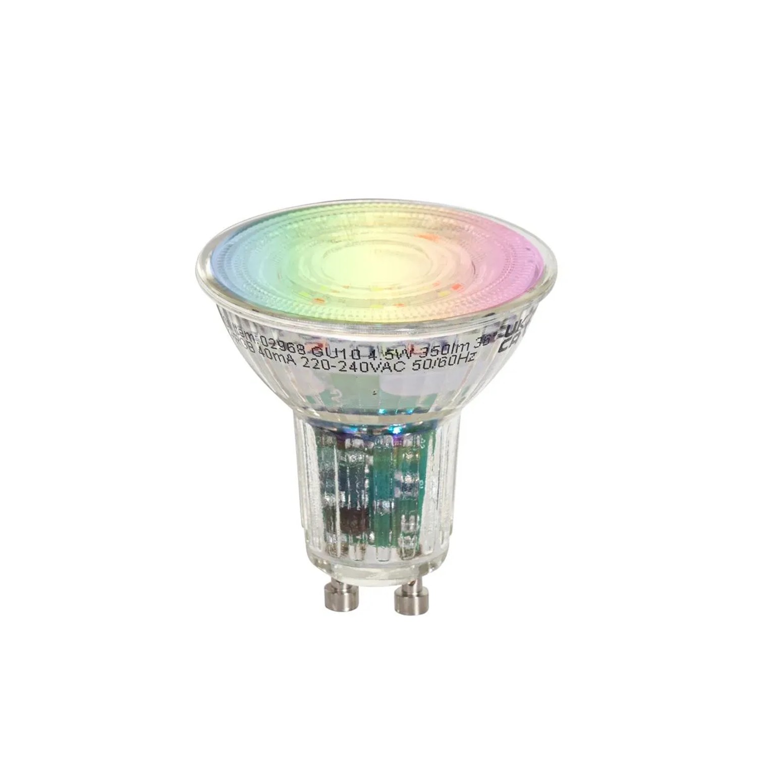 LUEDD Smart GU10 50 LED Glühbirne Klar RGBW 4,5W 350,m 2700 6000K