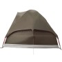Braunes Kuppel-Campingzelt für 2 Personen. Wasserdichtes Polyesterzelt für Camping & Outdoor.