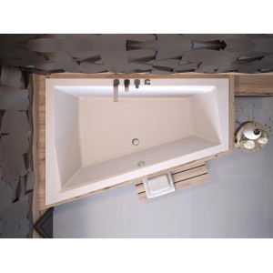 Bad Land Badewanne Eckwanne INTIMA SLIM 180x125 Links Ablauf Füße