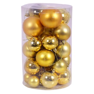 Mojawo 30tlg Christbaumkugeln Weihnachtskugeln Schmuckkugeln Baumschmuck Gold 4 5 6 7cm