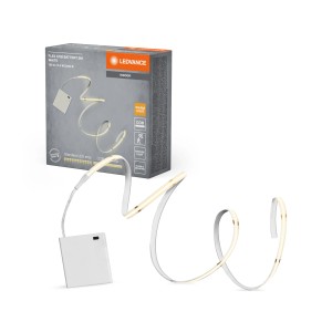Ledvance LED-Streifen Flex COB mit Batteriebox und Verpackung. Flexibler, batteriebetriebener LED Lichtstreifen.