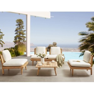 Beliani Sitzgruppe ACCADIA Hellbeige