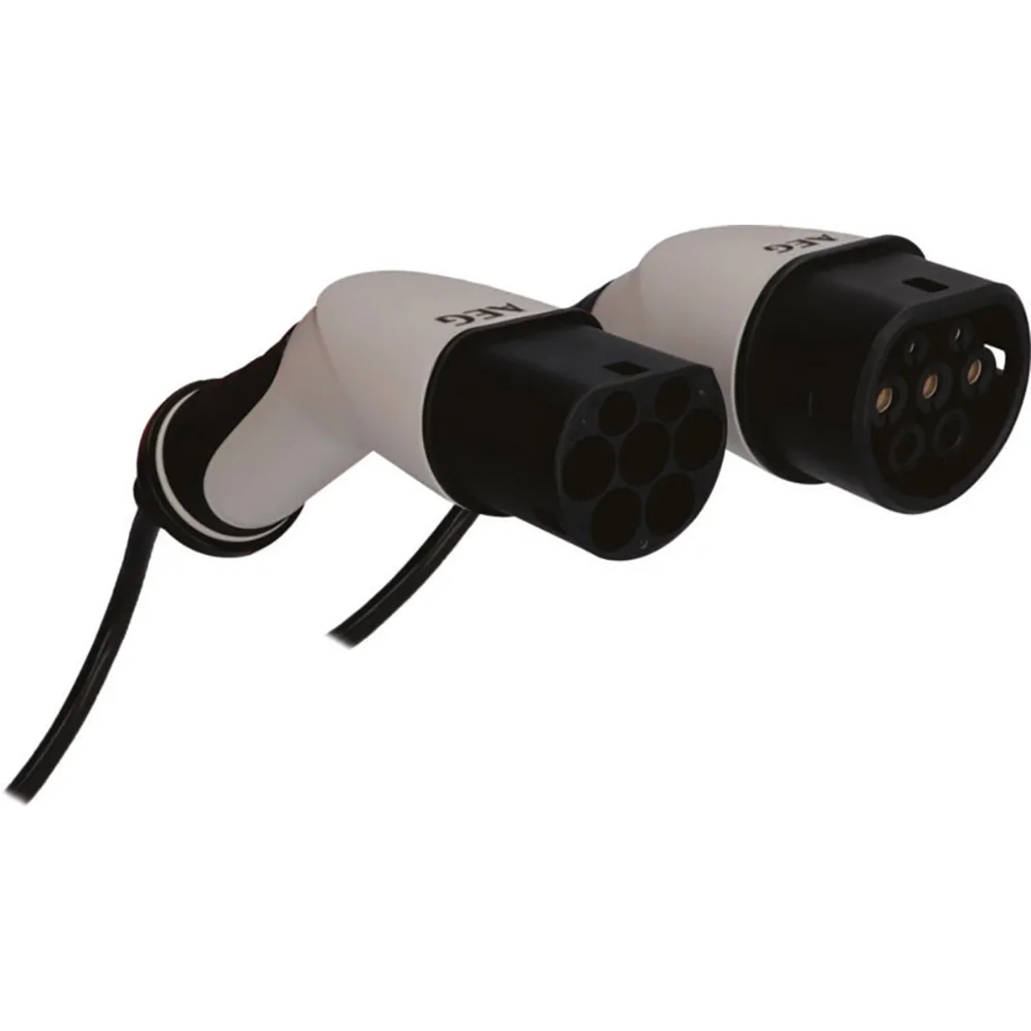 AEG Typ 2 E-Ladekabel, 7 m, für Elektroautos, mit Schutzkappe. Zwischenstecker für Ladestationen.