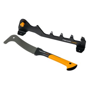 Fiskars X-Series Anzündholzspalter mit Wandhalterung, orange-schwarz. Axt zum Spalten von Holz.