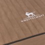 Detailaufnahme: Knuffelwuff Hundematte Palomino XXXL in Camel, gesteppt, mit Logo.