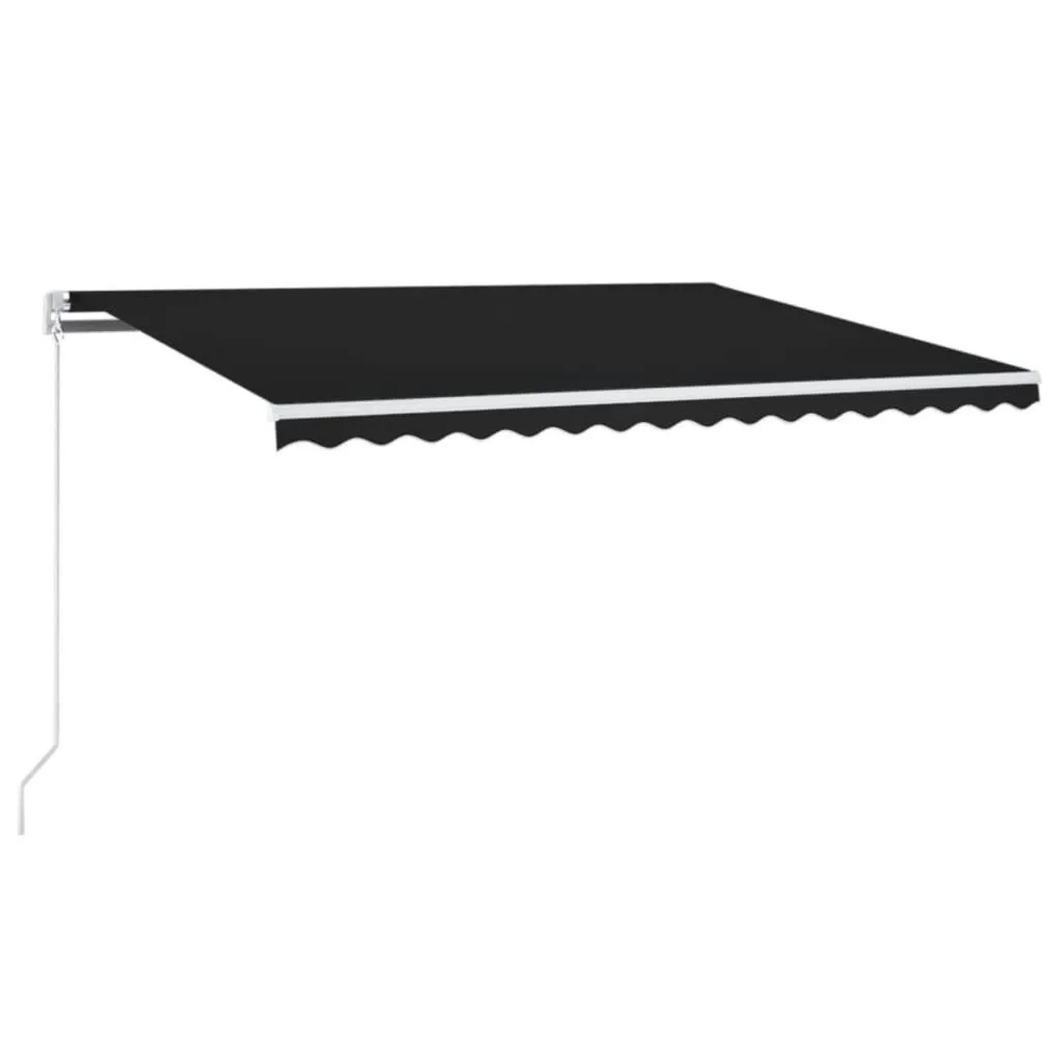 vidaXL Markise Manuell Einziehbar mit LED 400x300 cm Anthrazit 3068904 günstig online kaufen
