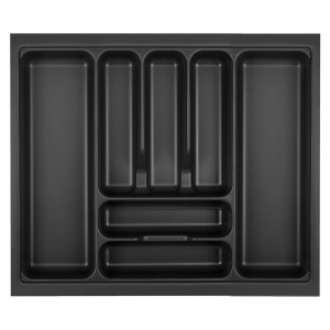 SOTECH Orga-Box VIII Besteckeinsatz 511 x 480 x 55 mm Lavagrau mit Perlstruktur Für 60er Schränke in Häcker Küchen