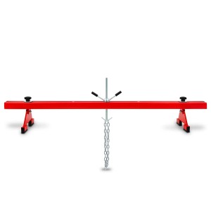 EBERTH Motorbrücke, rot, mit Lasthaken und Kette zur Motorabstützung bei Reparaturen.