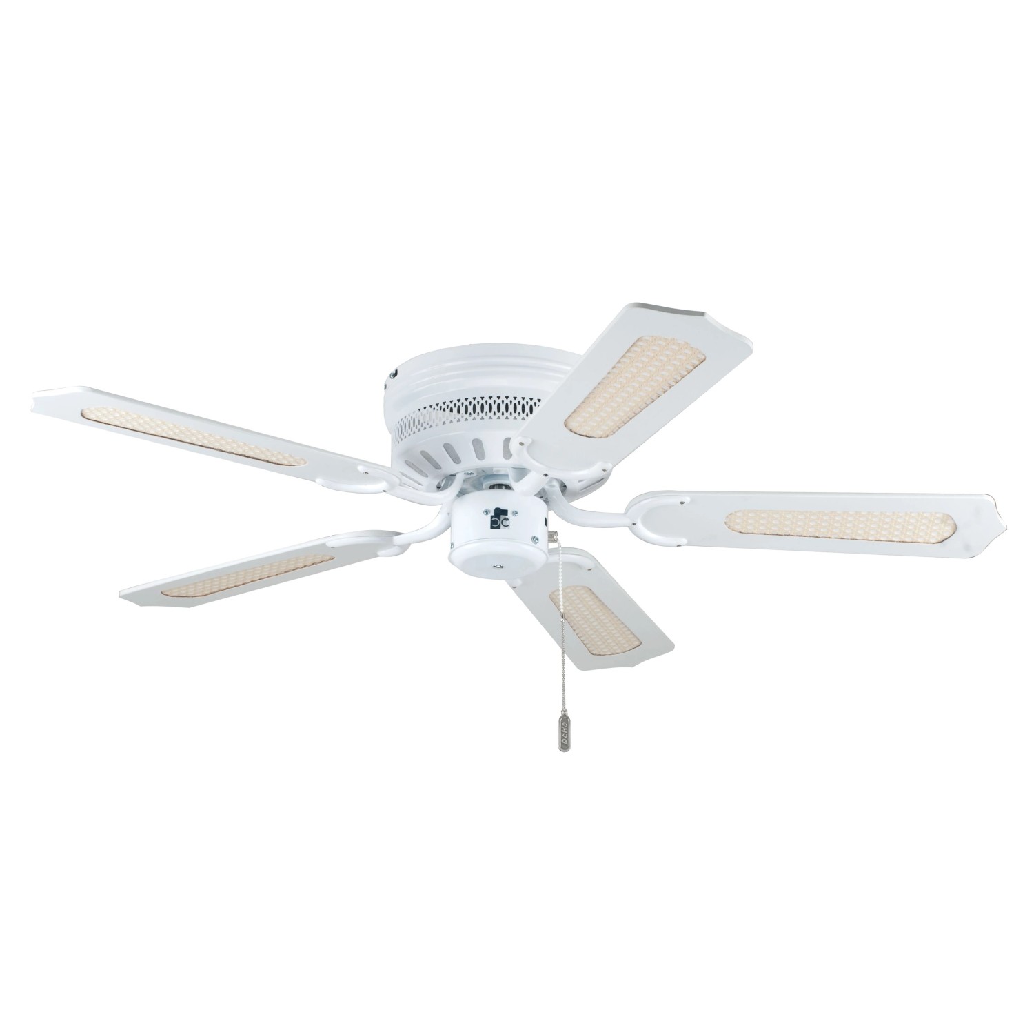 DEKO-ELEKTRO Deckenventilator White Liane 132 cm mit Zugschnur günstig online kaufen