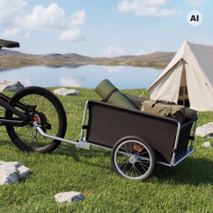 Wiltec Fahrrad Lastenanhänger 135X60X58Cm 65Kg Fahrradanhänger Transportanhänger
