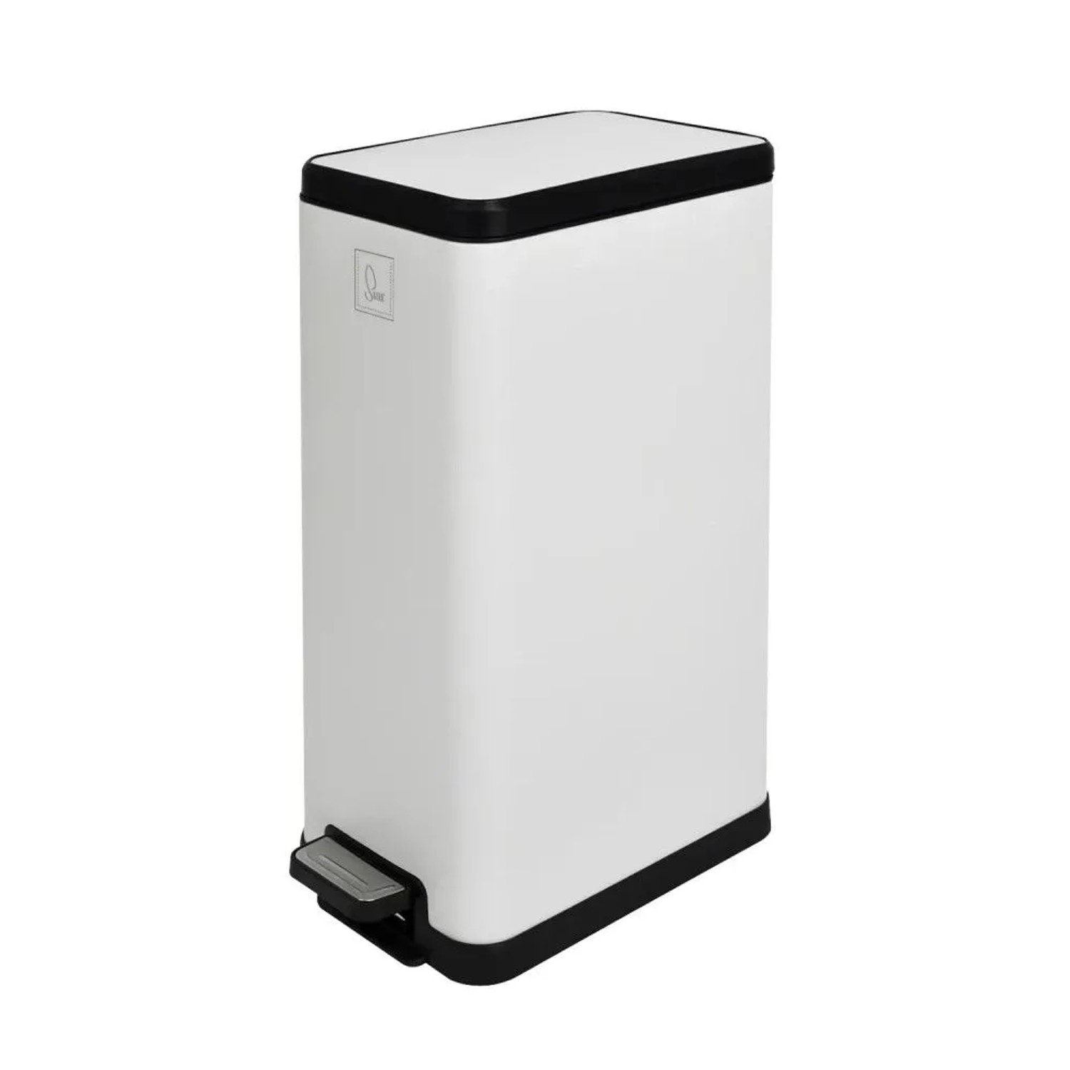 Svita STM18 Mülleimer Treteimer 18l Mit Inneneimer Softclose-Deckel Weiß