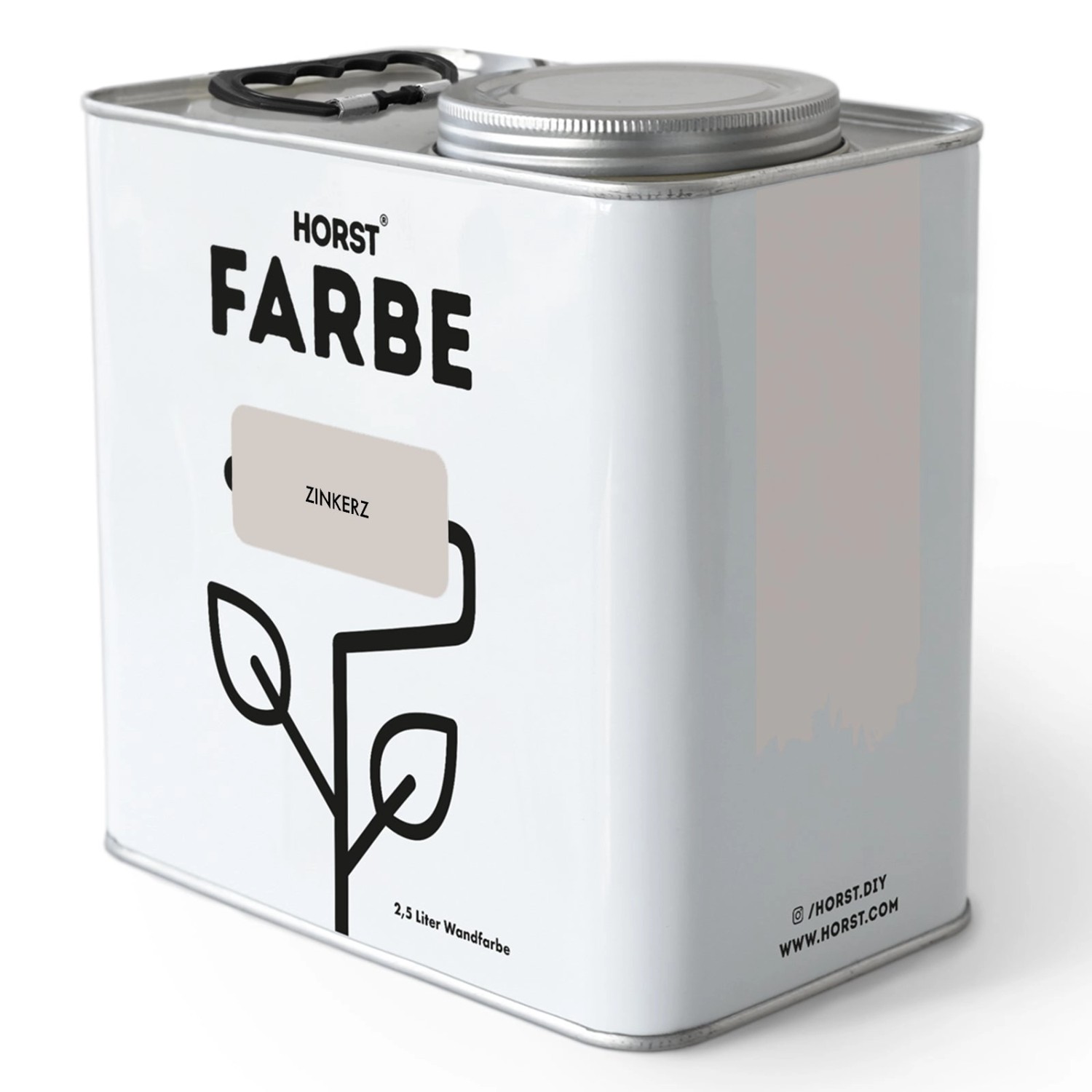 HORST Wandfarbe Zinkerz Matt Innen Grau 2,5l