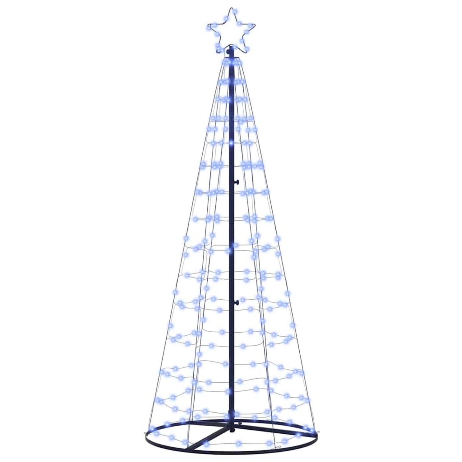 vidaXL LED Weihnachtsbaum mit 390 LEDs mit Ständer Blau 250 cm Eisen 42018760