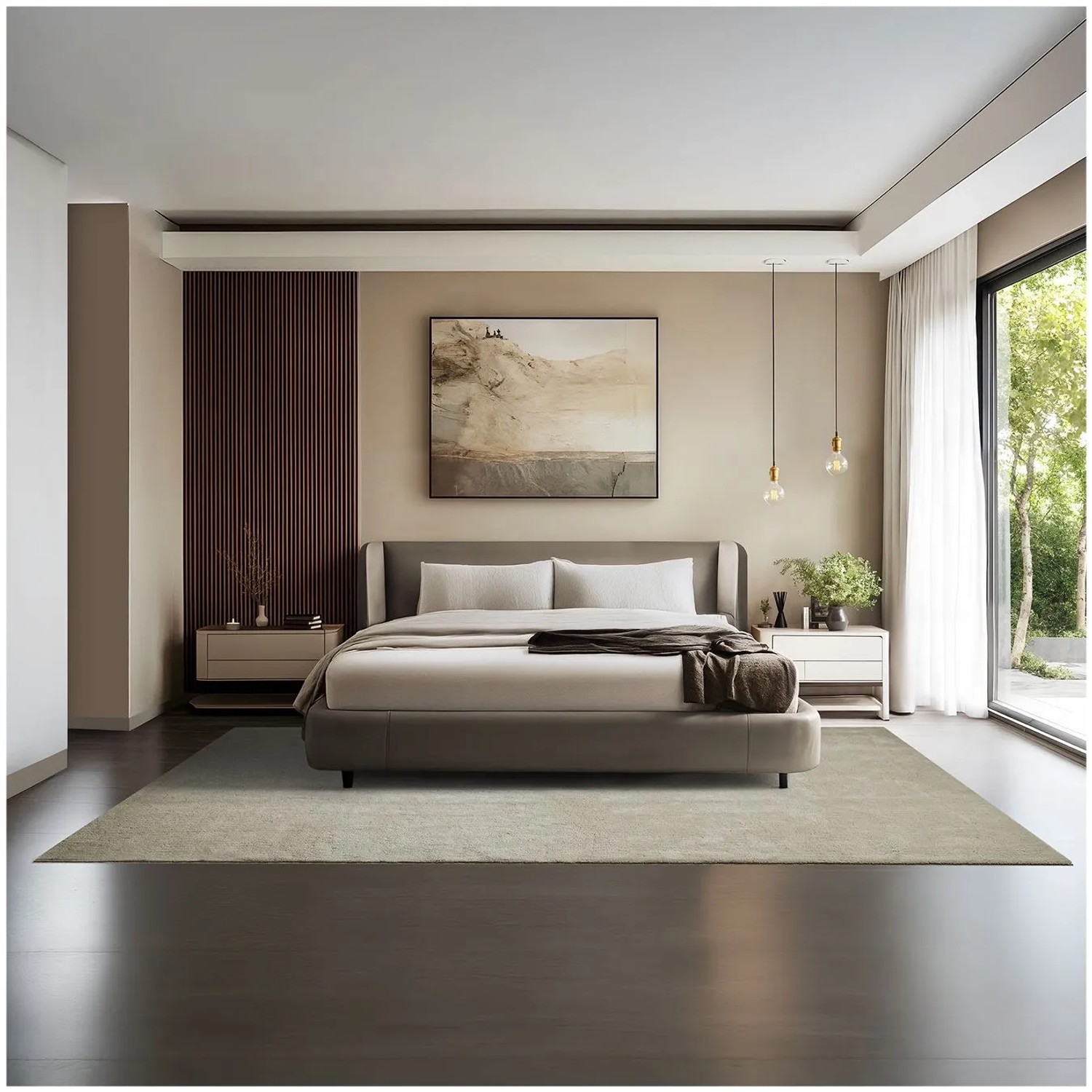 Tectake Kurzflorteppich Soft Zone Verschiedene Größen und Farben Flauschige Oberfläche  1630 G M² Florgewicht 200 x 290 cm 200 x 290 x 1 50 cm Sand