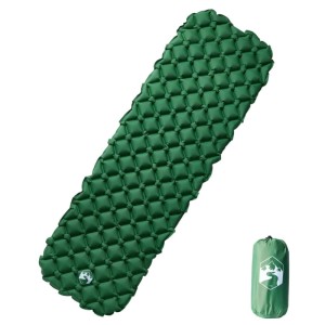 Grüne, aufblasbare Isomatte (190x58x6 cm) von vidaXL mit Packsack für Camping & Outdoor.