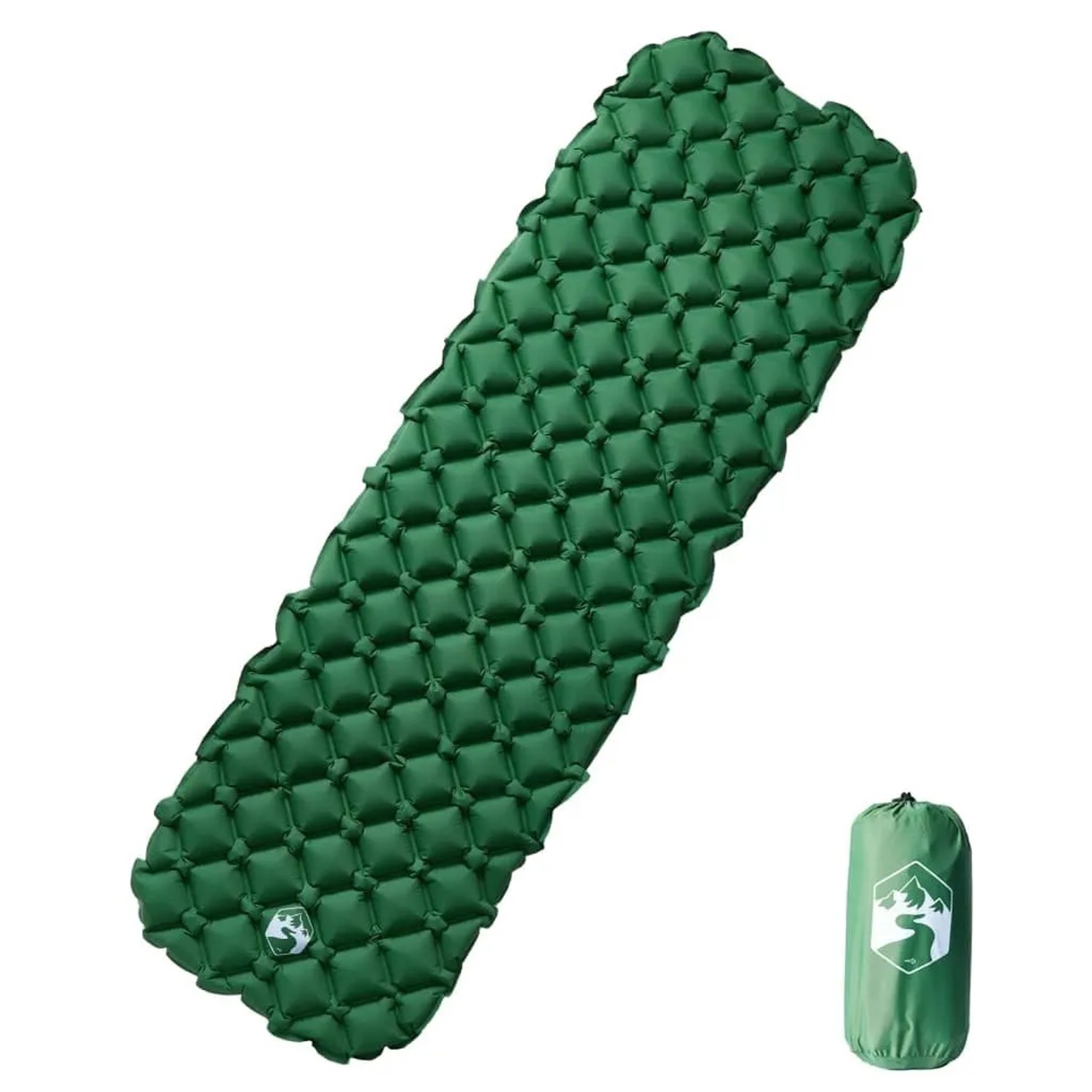 vidaXL Aufblasbare Isomatte Grün 190x58x6 cm 4007116