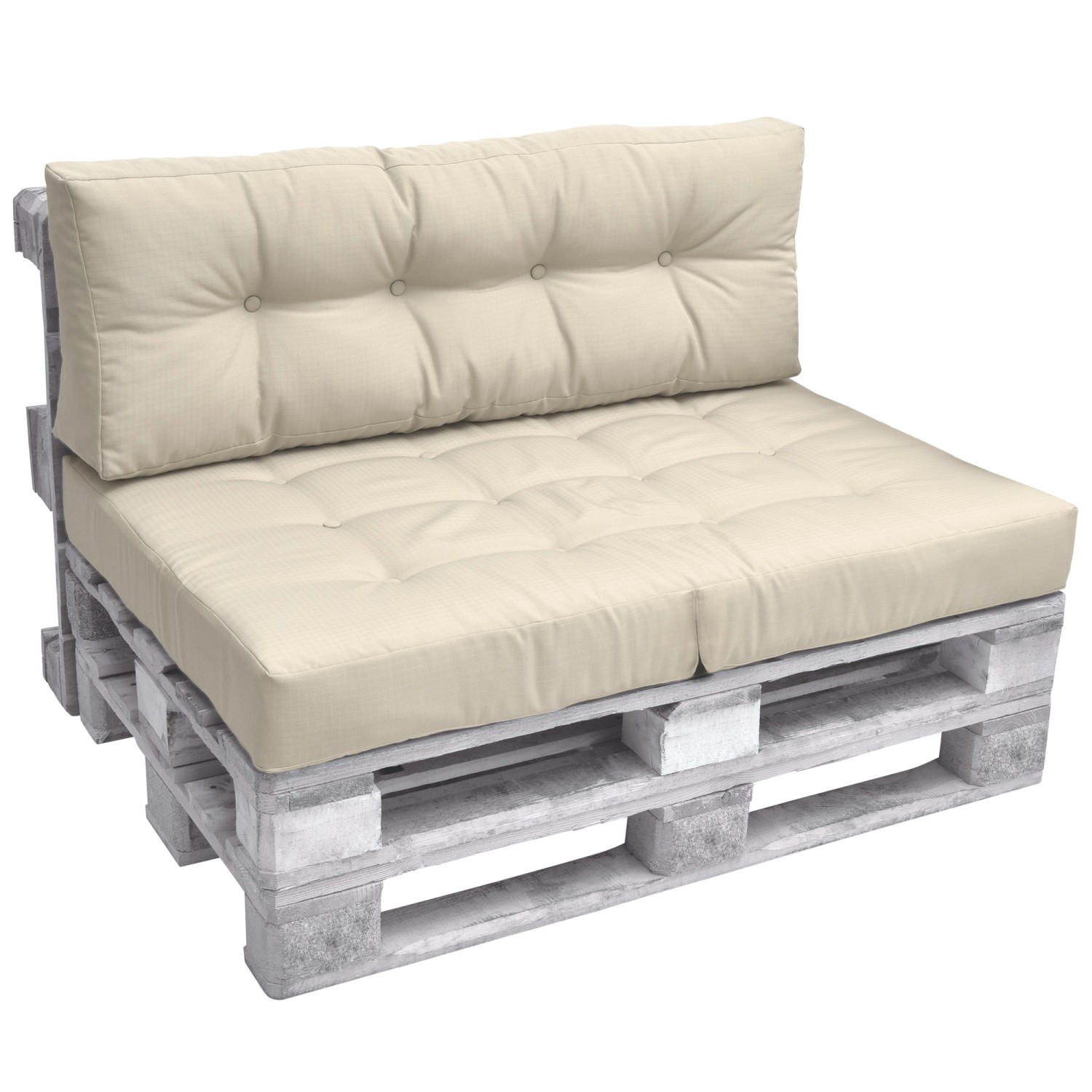 Beautissu ECO Elements Palettenkissen Sitz + Rücken Natur 1tlg günstig online kaufen