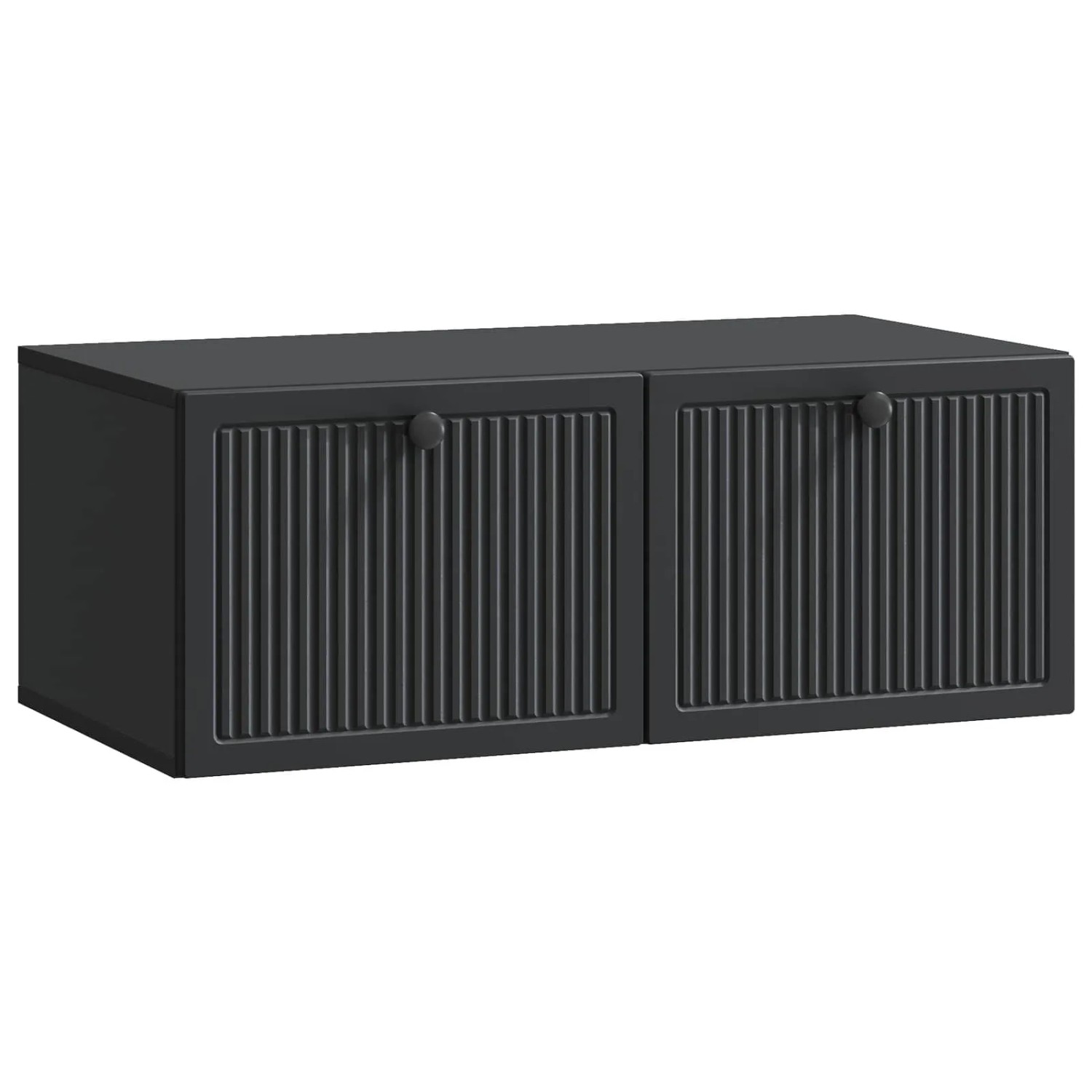vidaXL Wandmontierter TV-Schrank Schwarz 78,5 x 41 x 30 cm 898006