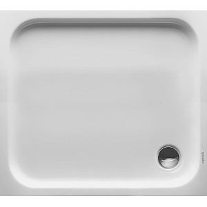 Duravit D-Code Duschwanne, 100x90 cm, Antislip, Weiß. Rechteckige Form mit Ablauf.