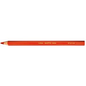 Einzelner roter Giotto Mega Dickkern-Farbstift mit 5,5 mm Mine.