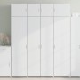 Weißer vidaXL Hochschrank (80x42,5x225 cm) aus Holzwerkstoff für Wohnzimmer.